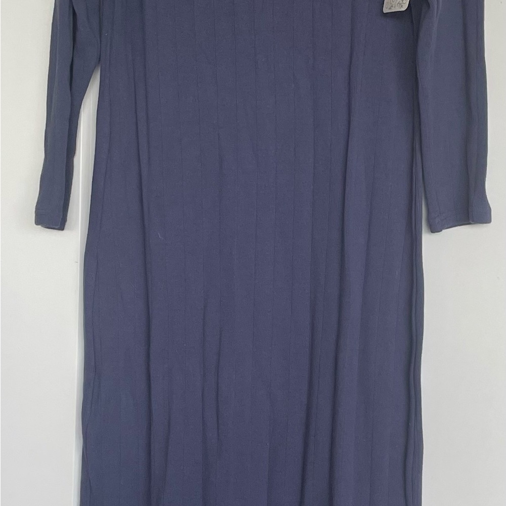 Blue Long Sleeve Dress
